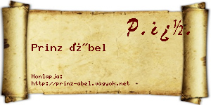 Prinz Ábel névjegykártya
