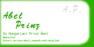abel prinz business card