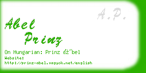 abel prinz business card